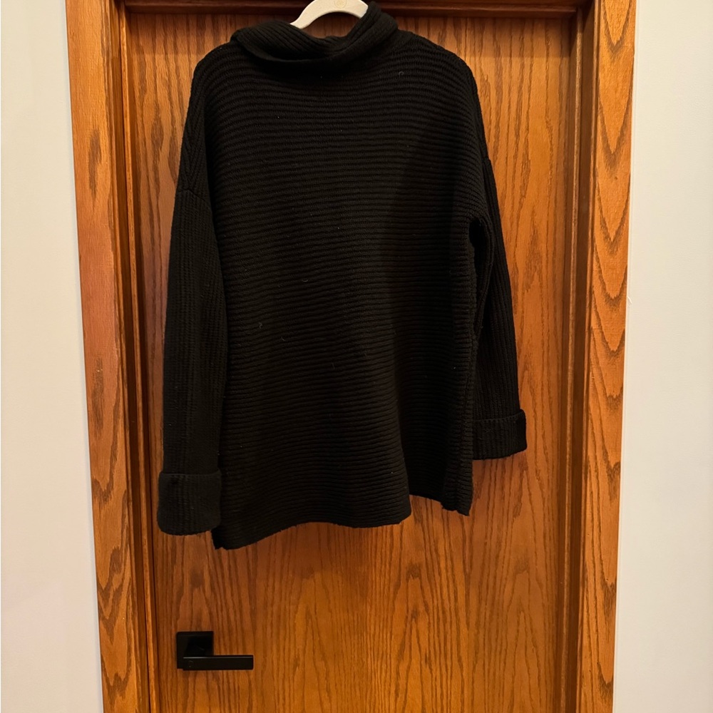 Pilcro Black Ribbed Turtleneck Sweater for Women - Picture 4 of 4